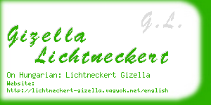 gizella lichtneckert business card